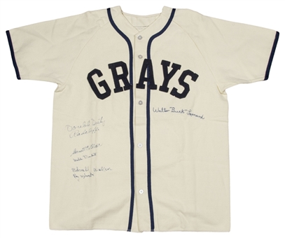Negro League Homestead Grays Replica Jersey With 6 Signatures Including Leonard (Beckett PreCert)